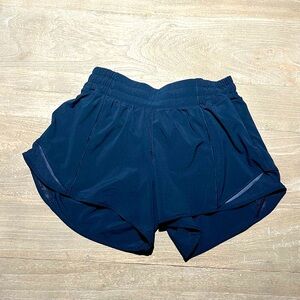 Lululemon Navy Blue Hotty Hot Shorts
